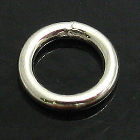STERLING SILVER CLOSED RINGS. 6MM. PACKET OF 10. - Picture 1 of 1